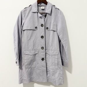 Cabi Jacket Womens Tanner Trench Coat Size‎ Small Lavender Linen Blend